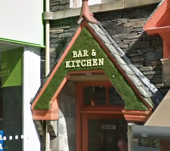 Sign with built-up letters
