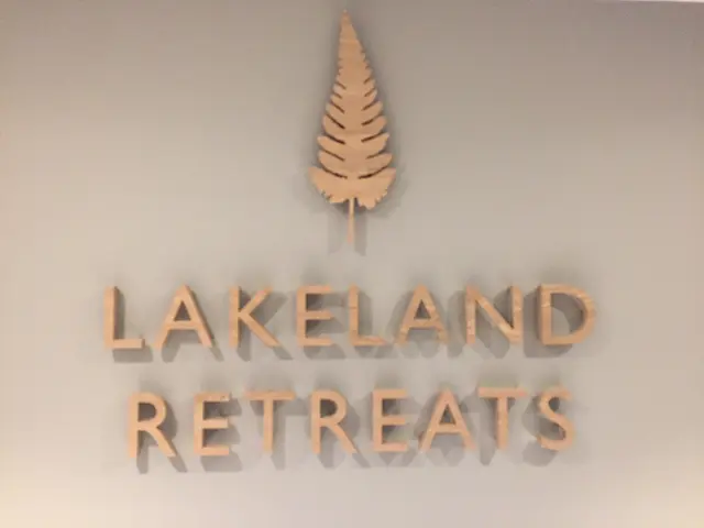 Oak letters on stand-offs